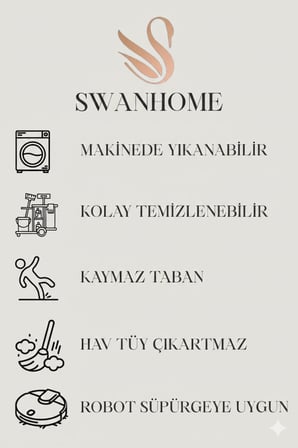 Kaymaz Tabanlı Kesme  Salon Koridor Mutfak Yatak Odası Halısı 3020 KAHVE