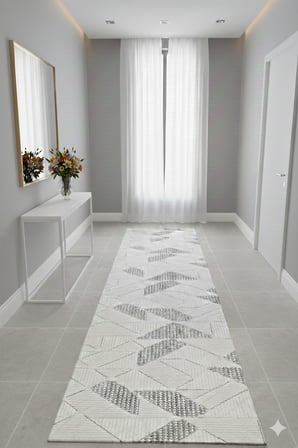 Kaymaz Tabanlı Kesme  Salon Koridor Mutfak Yatak Odası Halısı 3023 GRİ