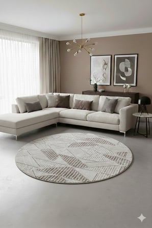 Kaymaz Tabanlı Kesme  Salon Koridor Mutfak Yatak Odası Halısı 3023 KAHVE