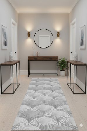 Kaymaz Tabanlı Kesme  Salon Koridor Mutfak Yatak Odası Halısı 3024 BEJ