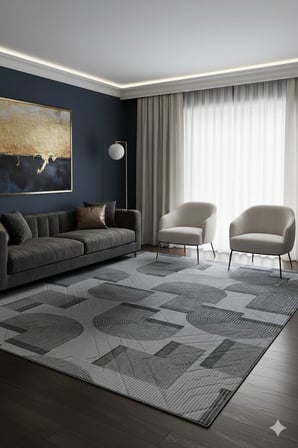 Kaymaz Tabanlı Kesme  Salon Koridor Mutfak Yatak Odası Halısı 30901 GRİ