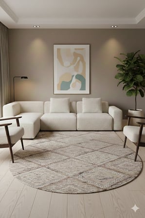 Kaymaz Tabanlı Kesme  Salon Koridor Mutfak Yatak Odası Halısı 30985 KAHVERENGİ