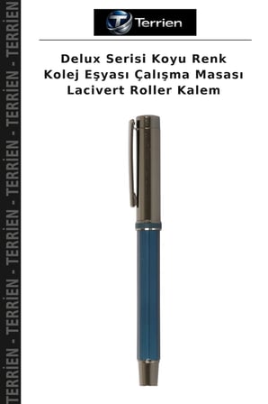 Delux Serisi Koyu Renk Kolej Eşyası Çalışma Masası Lacivert Roller Kalem