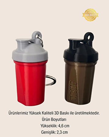Protein Shaker Sesli Mini Anahtarlık – Sporcu İçeceği Figür Tasarım Hediyelik Spor Tutkunlarına Özel