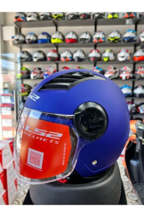 AIRFLOW MAT MAVİ YARIM KASK