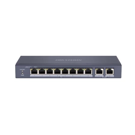 HIKVISION DS-3E0310P-E/M 8 PORT 10/100 + 2 PORT GIGABIT UPLINK 60W POE METAL KASA SWITCH SHN0720
