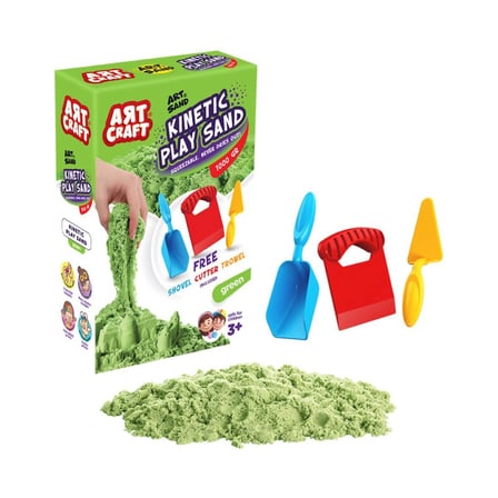 SHNSTORE 03692 Aksesuarlı Yeşil Kinetik Oyun Kumu 1000 Gr SHN0720