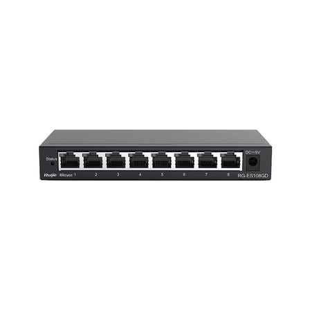 RUIJIE REYEE RG-ES108D 8 PORT 10/100 TAK CALISTIR METAL KASA SWITCH SHN0720