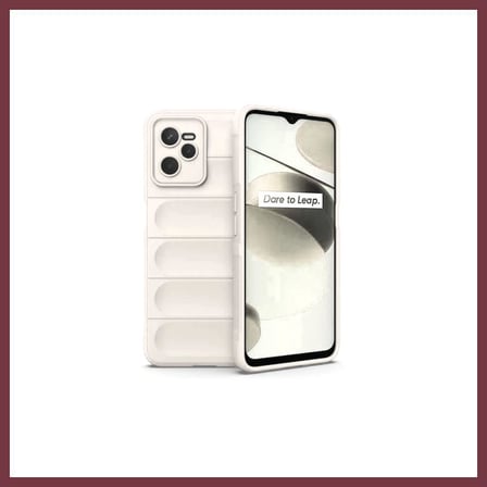 SHNSTORE Realme C35 Kılıf Optimum Silikon - Krem SHN0720
