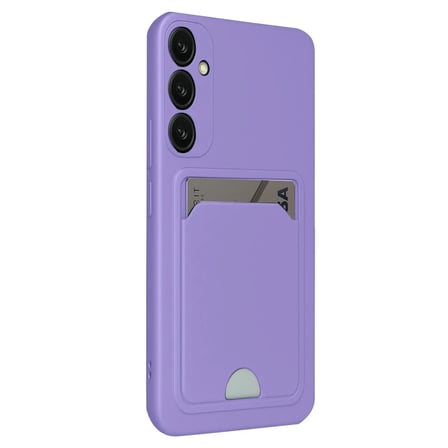 SHNSTORE Samsung Galaxy S24 FE Kılıf Kelvin Kartvizitli Silikon - Lila SHN0720
