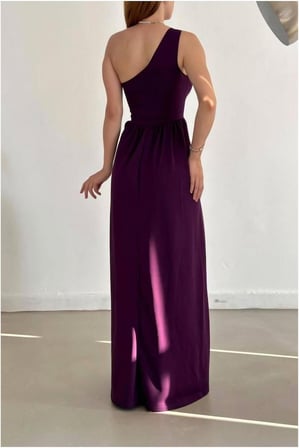 SHNSTORE Saten Elbise Omuz Abiye Tek Kumaş · Renk: Yeşil · Beden: S SHN0720