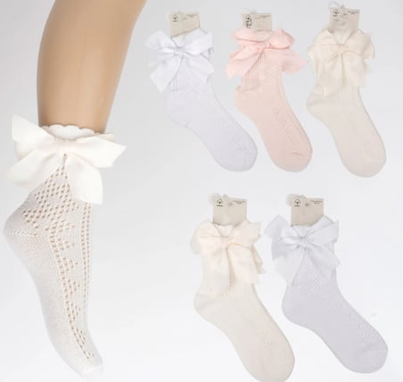 SHNSTORE Karanfil Aksesuarlı File Soket Çorap K24097 (tek adet fiyatıdır) · Beden: 1-2 Yaş · Renk: Asorti SHN0720