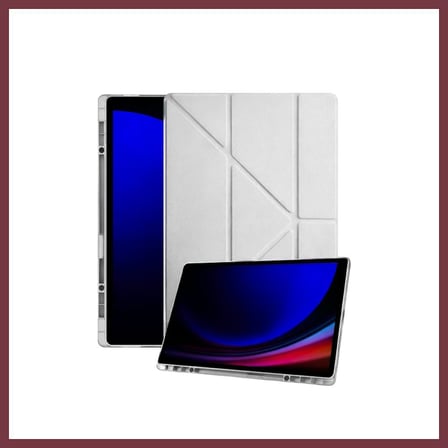 Shnstore Samsung Galaxy Tab A11 Plus Kalemlikli Mars Tablet Kılıfı - Gri Shn0720