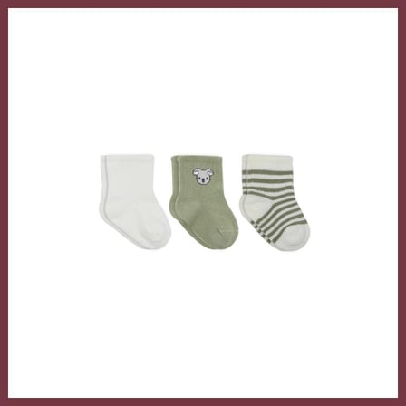 SHNSTORE Koala Boy 3'lü Penye Soket Çorap 10133 Ekru · Beden: 0-3 Ay · Renk: Ekru SHN0720