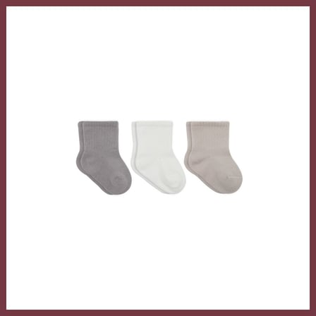 SHNSTORE Elephant Boy 3'lü Penye Soket Çorap 10135 Gri adet fiyatıdır · Beden: 0-3 Ay · Renk: Gri SHN0720