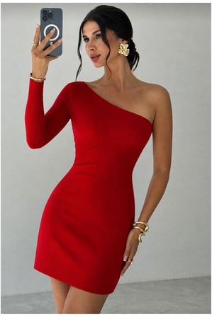 SHNSTORE Sandy Elbise Omuz Tek Kumaş · Renk: Turuncu · Beden: M SHN0720