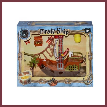 SHNSTORE Korsan Oyun Seti Beyaz Yelkenli Oyuncak SHN0720