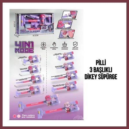 SHNSTORE 096-17A PİLLİ PEMBE SÜPÜRGE-PSF SHN0720
