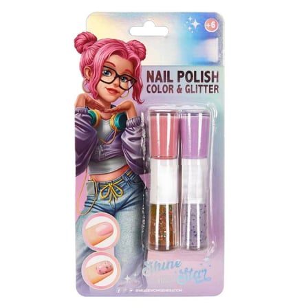 SHNSTORE Renkli ve Parıltılı Çift Taraflı Oje 2'li SHN0720