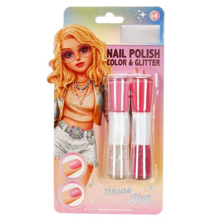 SHNSTORE Renkli ve Parıltılı Çift Taraflı Oje 2'li SHN0720