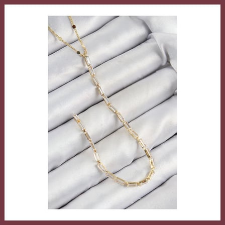 SHNSTORE Pirinç Zirkon Taşlı Model Gold Renk Y Kolye SHN0720