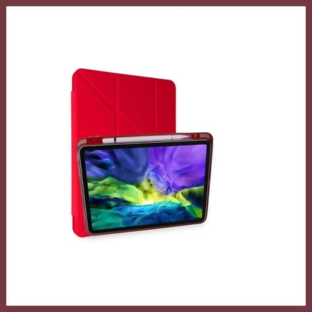 Shnstore İpad Air 4 10.9 Kılıf Kalemlikli Mars Tablet Kılıfı - Kırmızı Shn0720