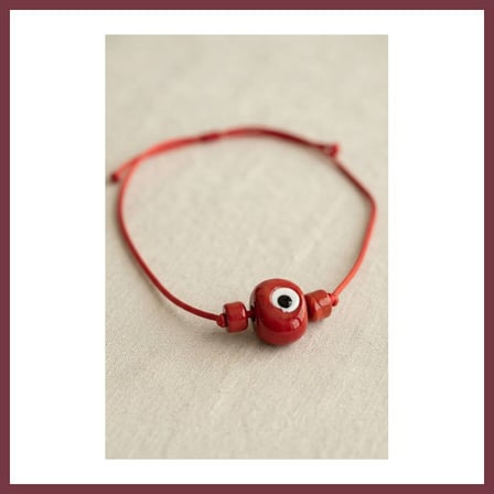 SHNSTORE Handmade Bohem Kırmızı Nazar Kolye SHN0720