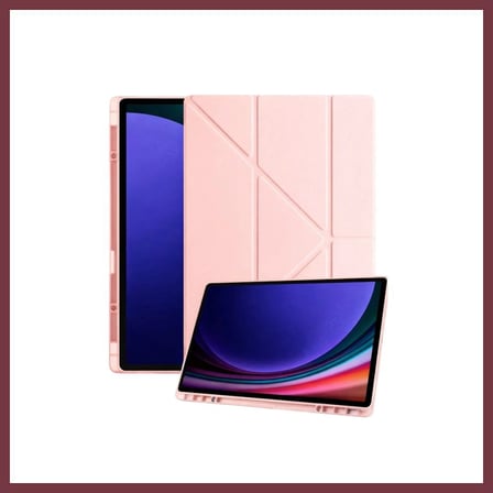 Shnstore Galaxy Tab A11 Kalemlikli Mars Tablet Kılıfı - Rose Gold Shn0720