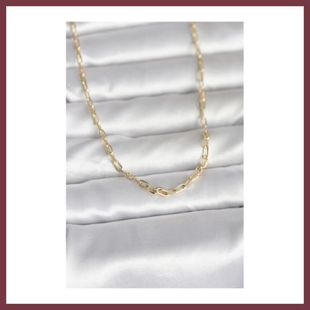 SHNSTORE CM 14K Gold Renk Ataç Zincir Model 50 cm Kadın Kolye SHN0720
