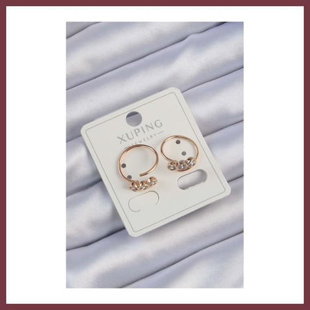 SHNSTORE Xuping Rose Renk Zirkon Taşlı Su Yolu Küpe SHN0720