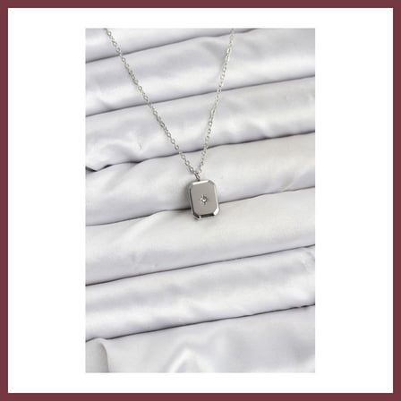 SHNSTORE 316L Çelik Zincir Gümüş Renk Minimal Kutup Yıldızı Model Kadın Kolye SHN0720