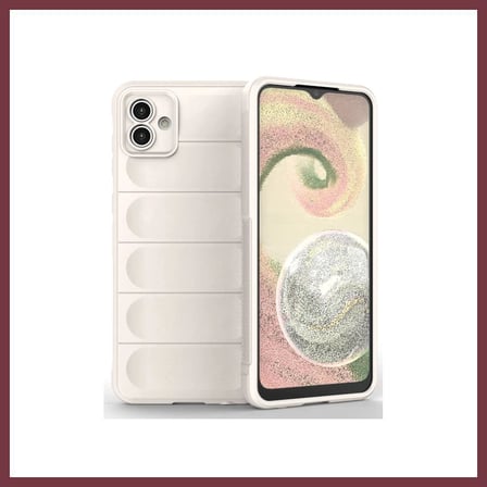 SHNSTORE Samsung Galaxy A04 Uyumlu Kılıf Optimum Silikon - Krem SHN0720