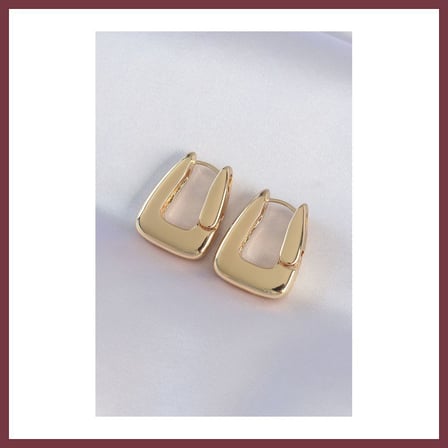 SHNSTORE Pirinç Gold Renk Kalın Küpe SHN0720