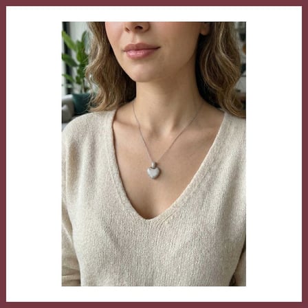 SHNSTORE 316L Çelik Zincir Gümüş Renk Zirkon Taşlı Kalpli Kadın Kolye SHN0720