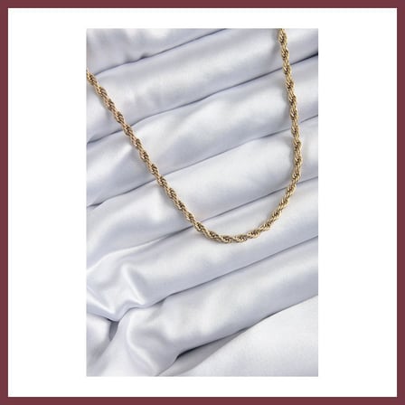 SHNSTORE 316L Çelik Gold Renk 60 cm Burgu Model Kadın Kolye SHN0720