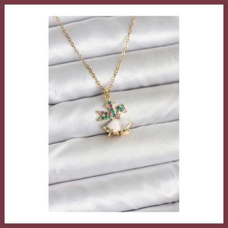SHNSTORE 316L Çelik Zincir Gold Renk Chirtsmas Bell Model Yılbaşı Temalı Kadın Kolye SHN0720