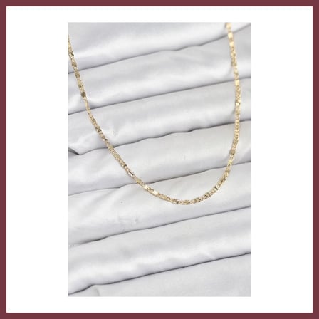 SHNSTORE CM 14K Gold Renk Lazer İnce Zincirli Kadın Kolye SHN0720