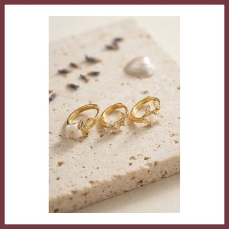 SHNSTORE 3 lü Set Çiçek Model Gold Renk Kadın Küpe SHN0720