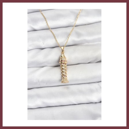 SHNSTORE 316L Çelik Zincir Gold Renk Balık Model Zirkon Taşlı Kadın Kolye SHN0720