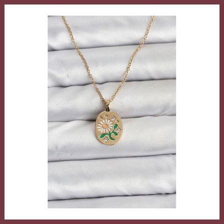 SHNSTORE 316L Çelik Zincir Papatya Figürlü Kadın Kolye SHN0720