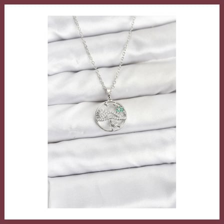SHNSTORE 316L Çelik Zincir Gümüş Renk Şans Kolyesi Model Zirkon Taşlı Kadın Kolye SHN0720