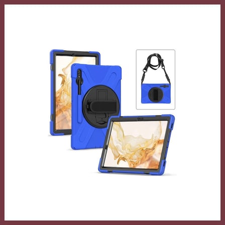 SHNSTORE Samsung Galaxy T737 Tab S7 FE 12.4 Kılıf Amazing Tablet Kapak - Mavi SHN0720