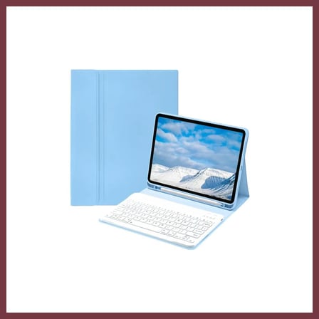 SHNSTORE iPad Pro 11 (2022) Kılıf KC01 Smart Klavyeli Tablet Kılıfı - Açık Mavi SHN0720