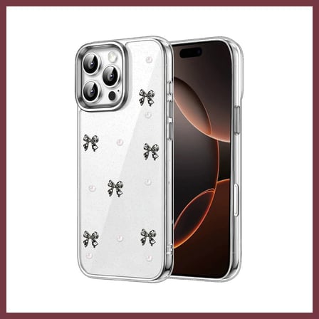 SHNSTORE iPhone 16 Pro Max Uyumlu Fiyonk Desenli Kapak - Desen 8 SHN0720