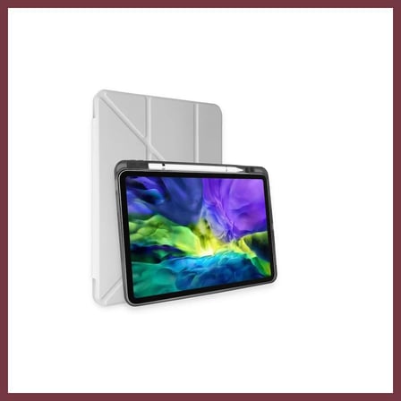 SHNSTORE iPad Air 4 10.9 Kılıf Kalemlikli Mars Tablet Kılıfı - Gri SHN0720