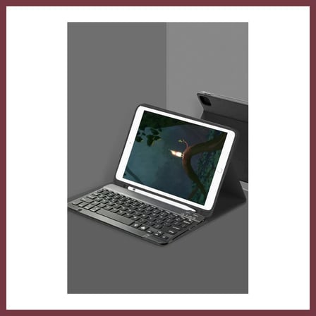 SHNSTORE Samsung Galaxy X200 Tab A8 10.5 Kılıf KC01 Smart Klavyeli Tablet Kılıfı - Siyah SHN0720