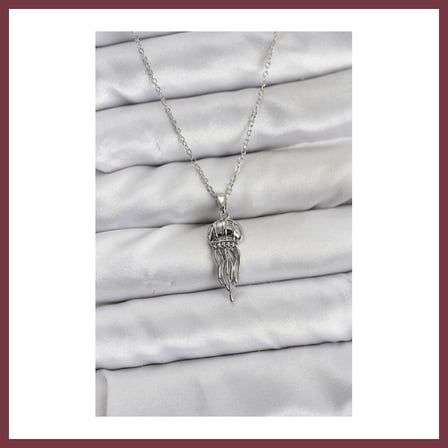SHNSTORE 316L Çelik Zincir Gümüş Renk Deniz Anası Model Zirkon Taşlı Kadın Kolye SHN0720