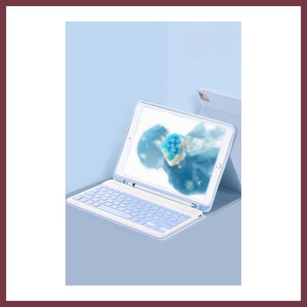 SHNSTORE iPad Pro 11 (2022) Kılıf KC01 Smart Klavyeli Tablet Kılıfı - Mavi SHN0720
