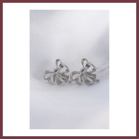 SHNSTORE Pirinç Gümüş Renk Fiyonk Küpe SHN0720