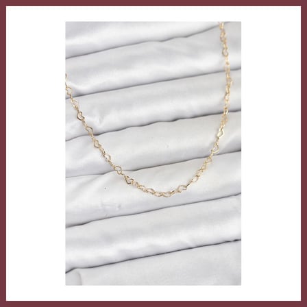 SHNSTORE CM 14K Gold Renk Kalp Zincirli Kadın Kolye SHN0720